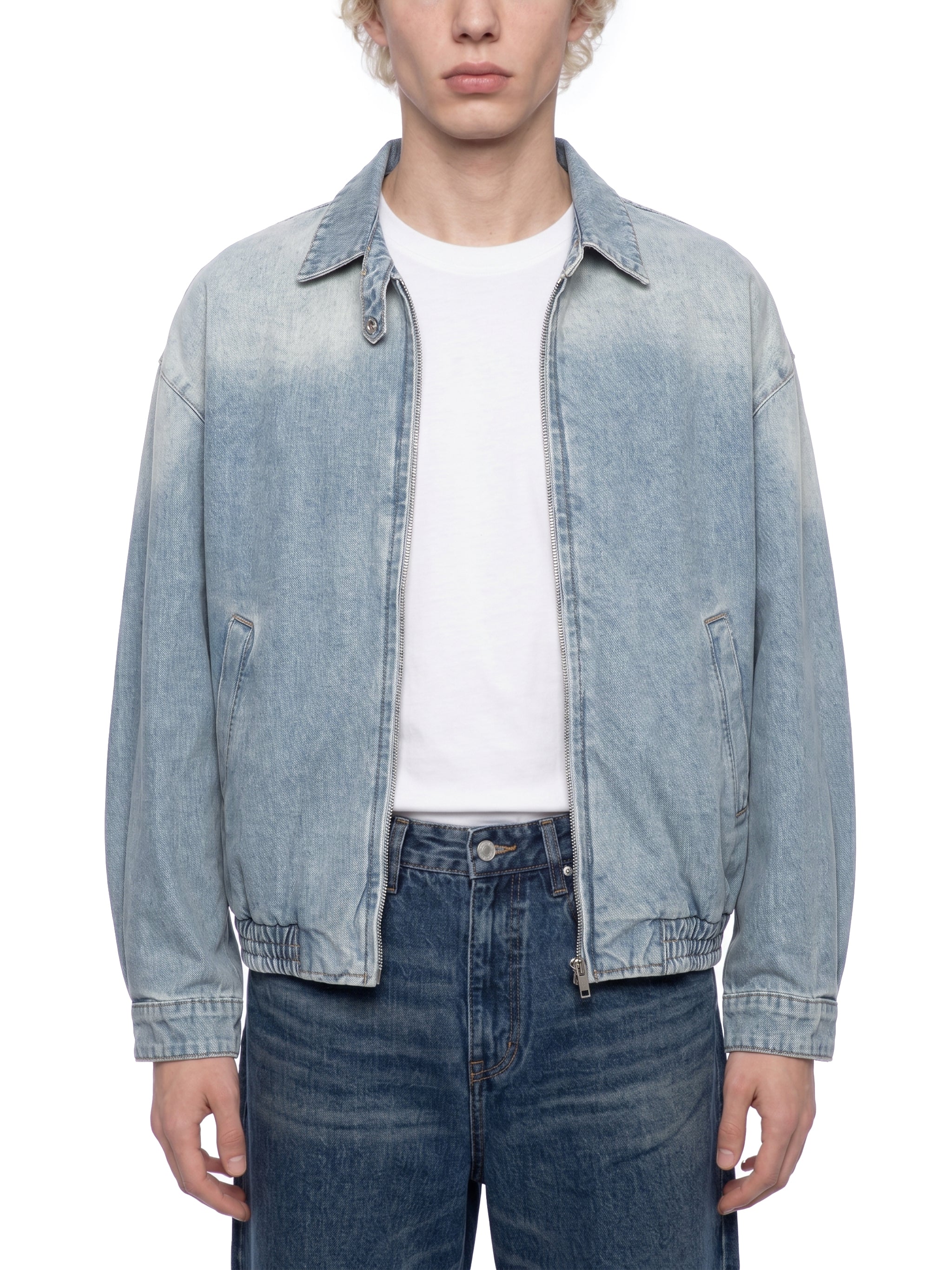 Biba Krown Empire Unisex Vintage Wash Full-Zip Denim Jacket