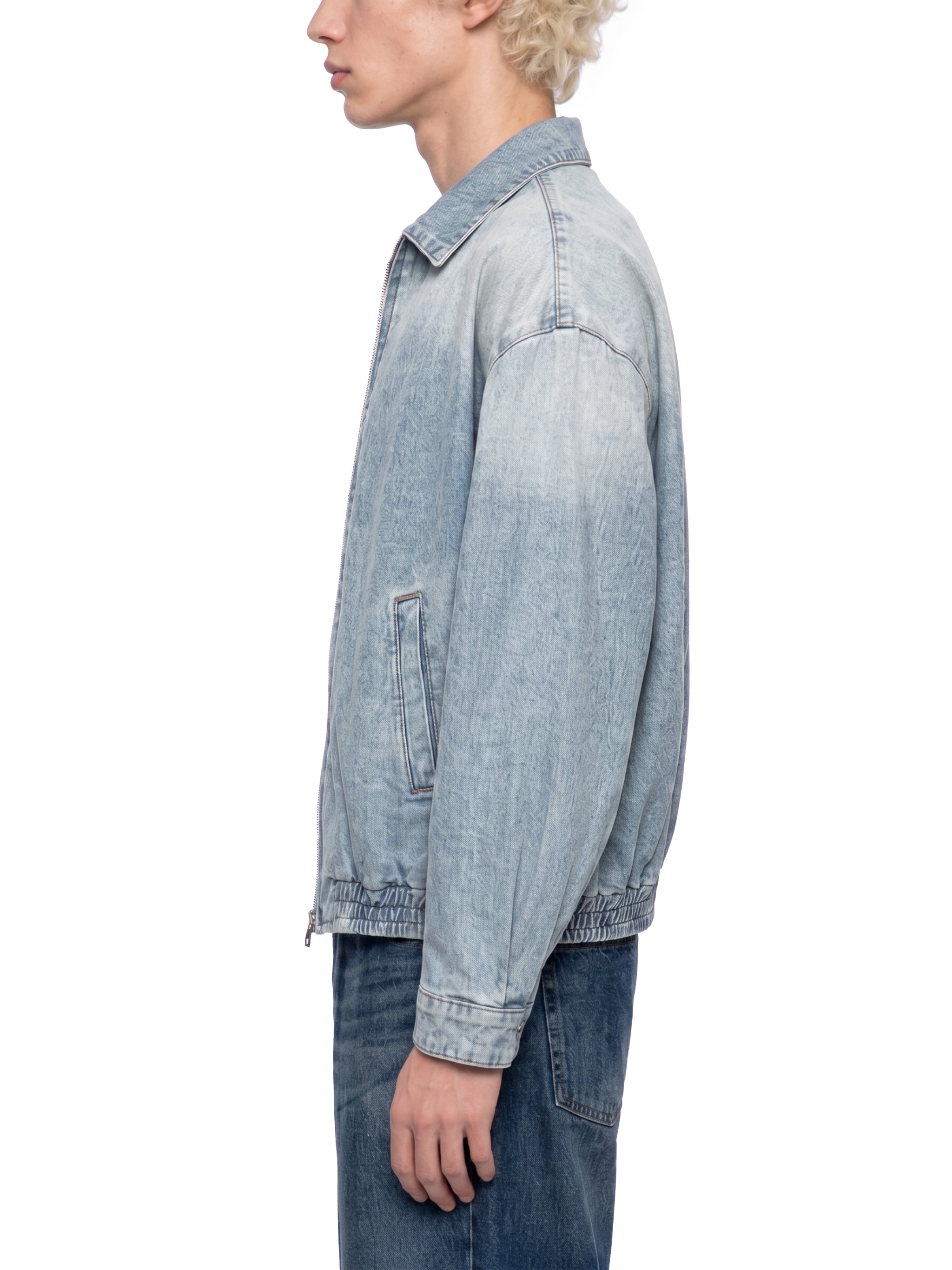 Biba Krown Empire Unisex Vintage Wash Full-Zip Denim Jacket