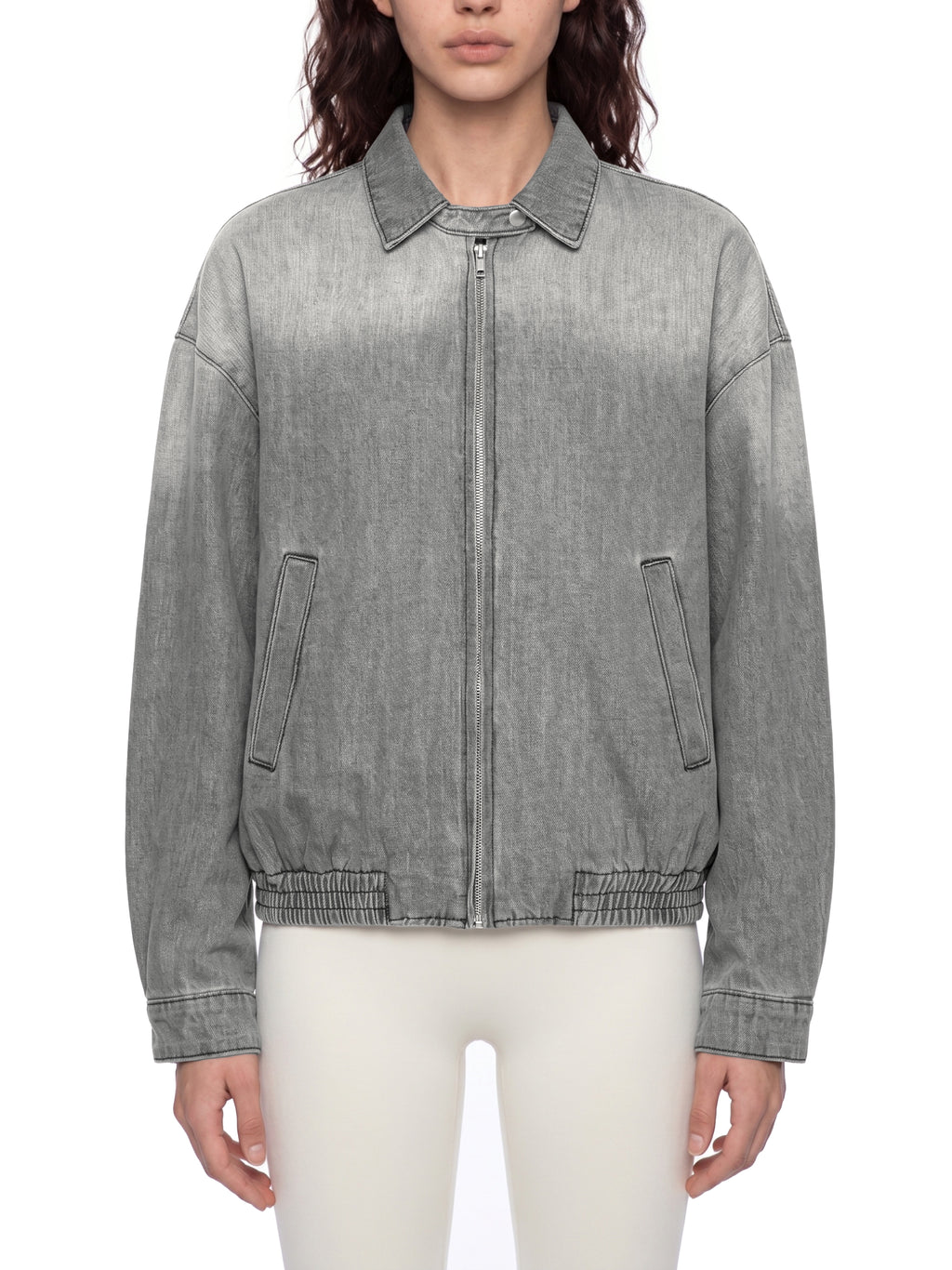 Biba Krown Empire Unisex Vintage Wash Full-Zip Denim Jacket