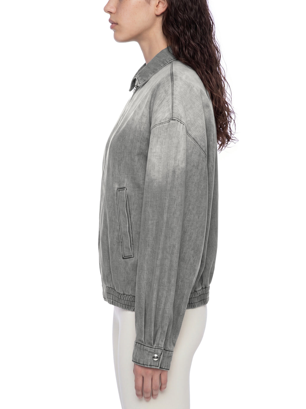 Biba Krown Empire Unisex Vintage Wash Full-Zip Denim Jacket