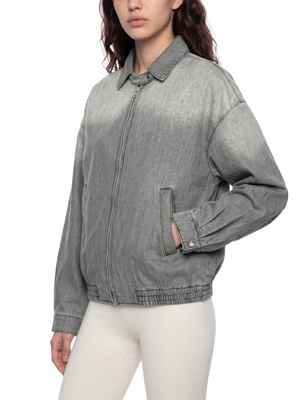 Biba Krown Empire Unisex Vintage Wash Full-Zip Denim Jacket