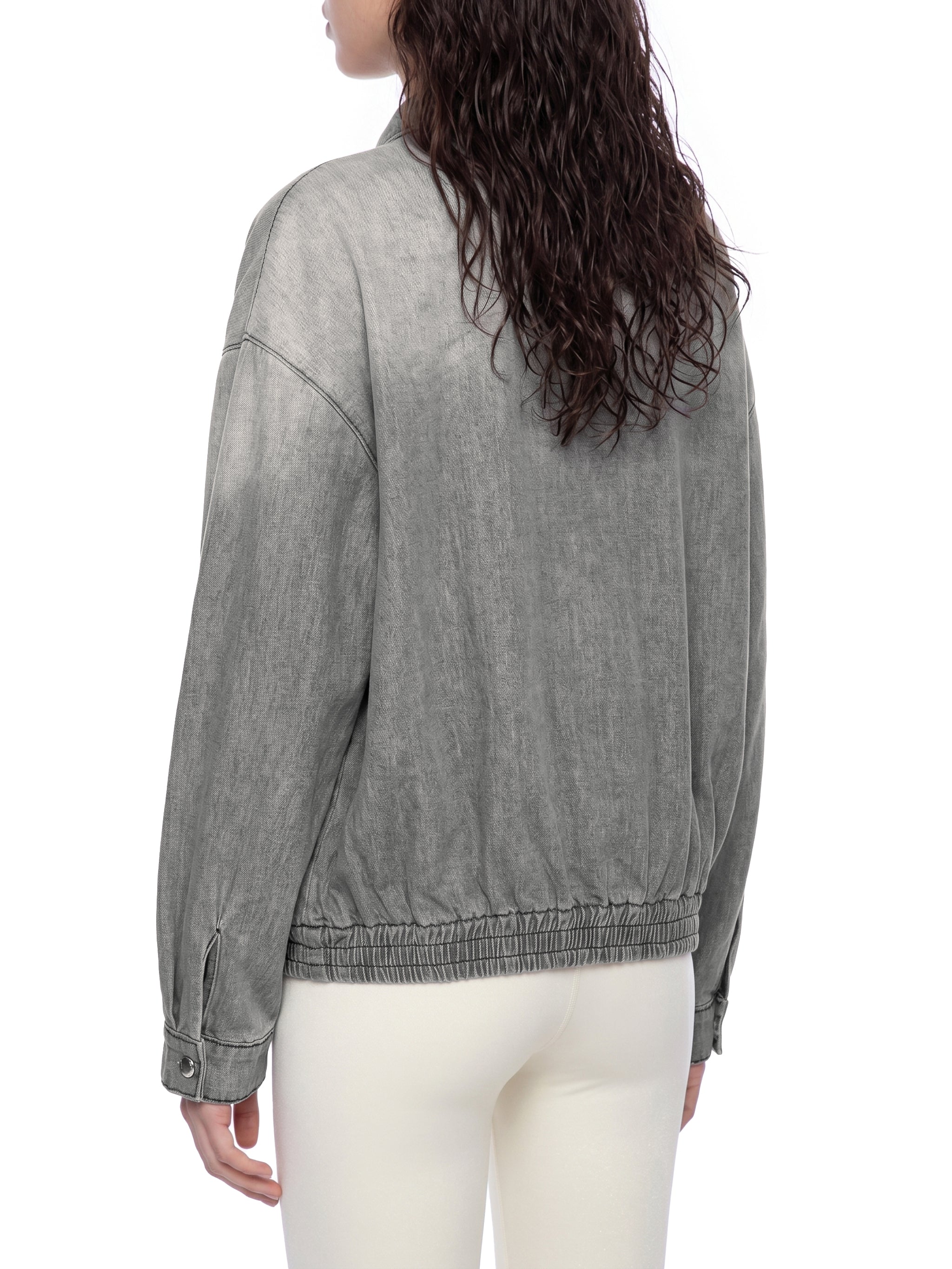Biba Krown Empire Unisex Vintage Wash Full-Zip Denim Jacket
