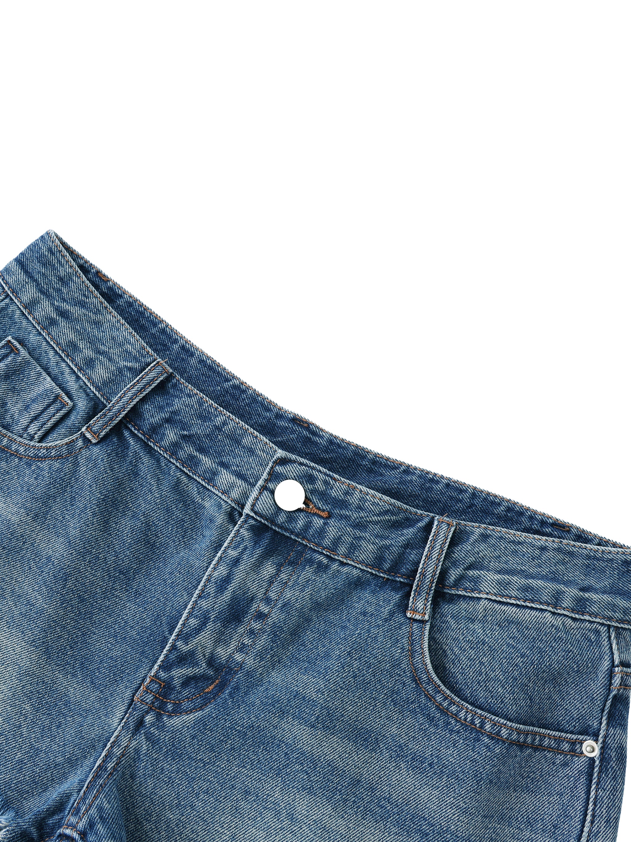 Biba Krown Empire Women's Vintage Wash Raw Hem Denim Shorts