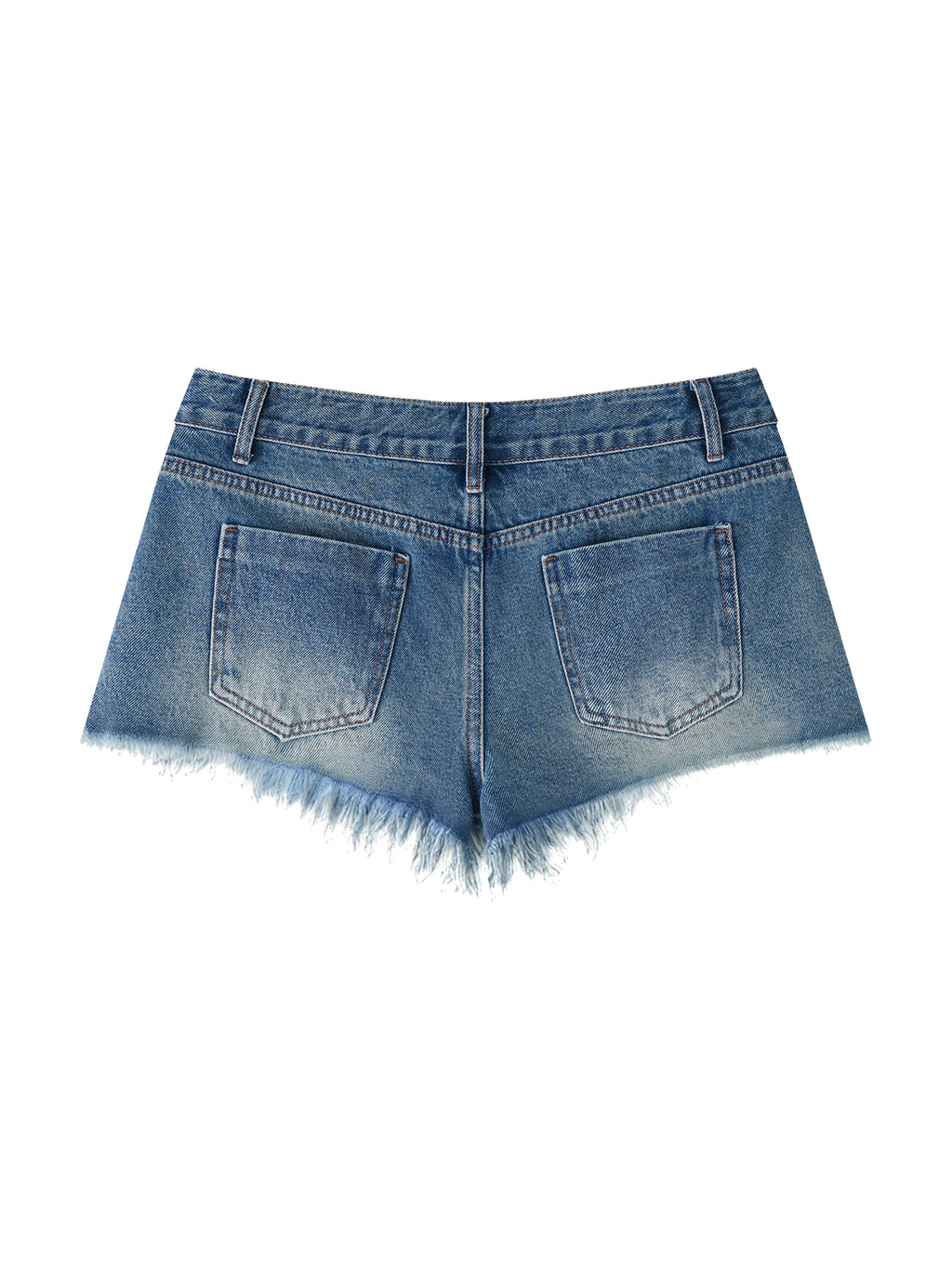 Biba Krown Empire Women's Vintage Wash Raw Hem Denim Shorts