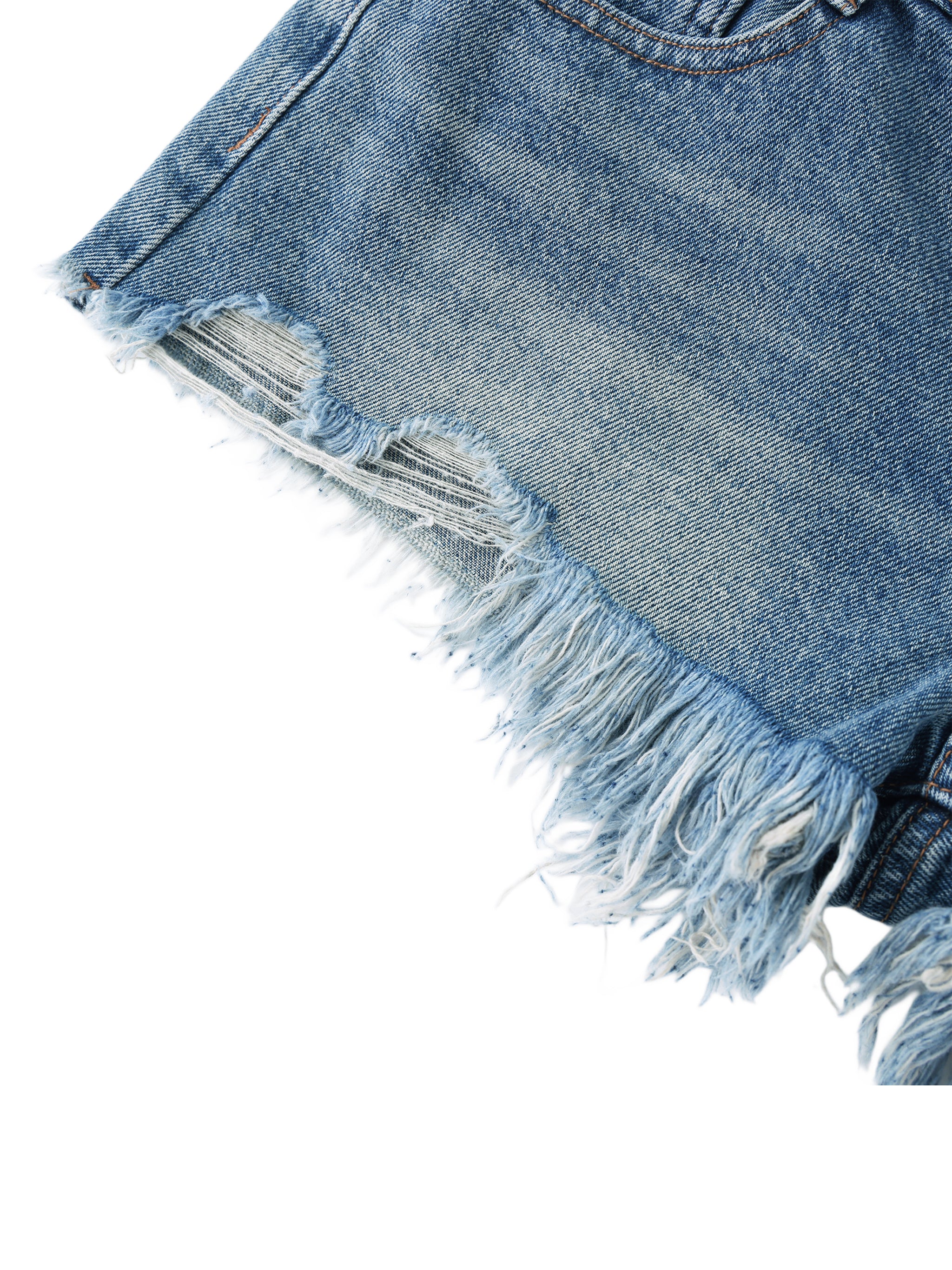 Biba Krown Empire Women's Vintage Wash Raw Hem Denim Shorts