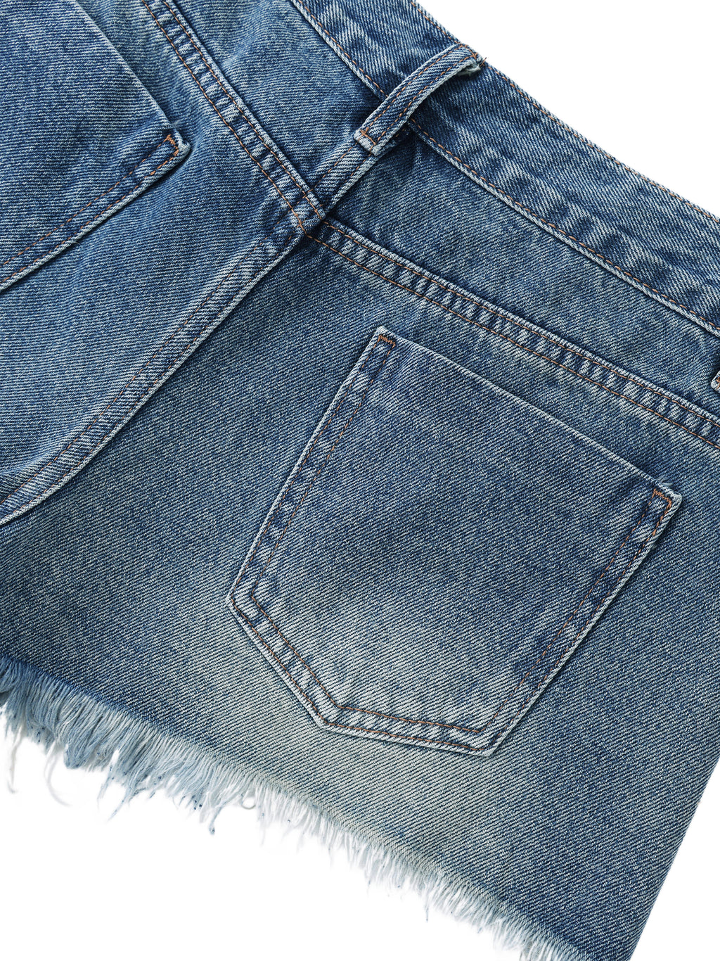 Biba Krown Empire Women's Vintage Wash Raw Hem Denim Shorts