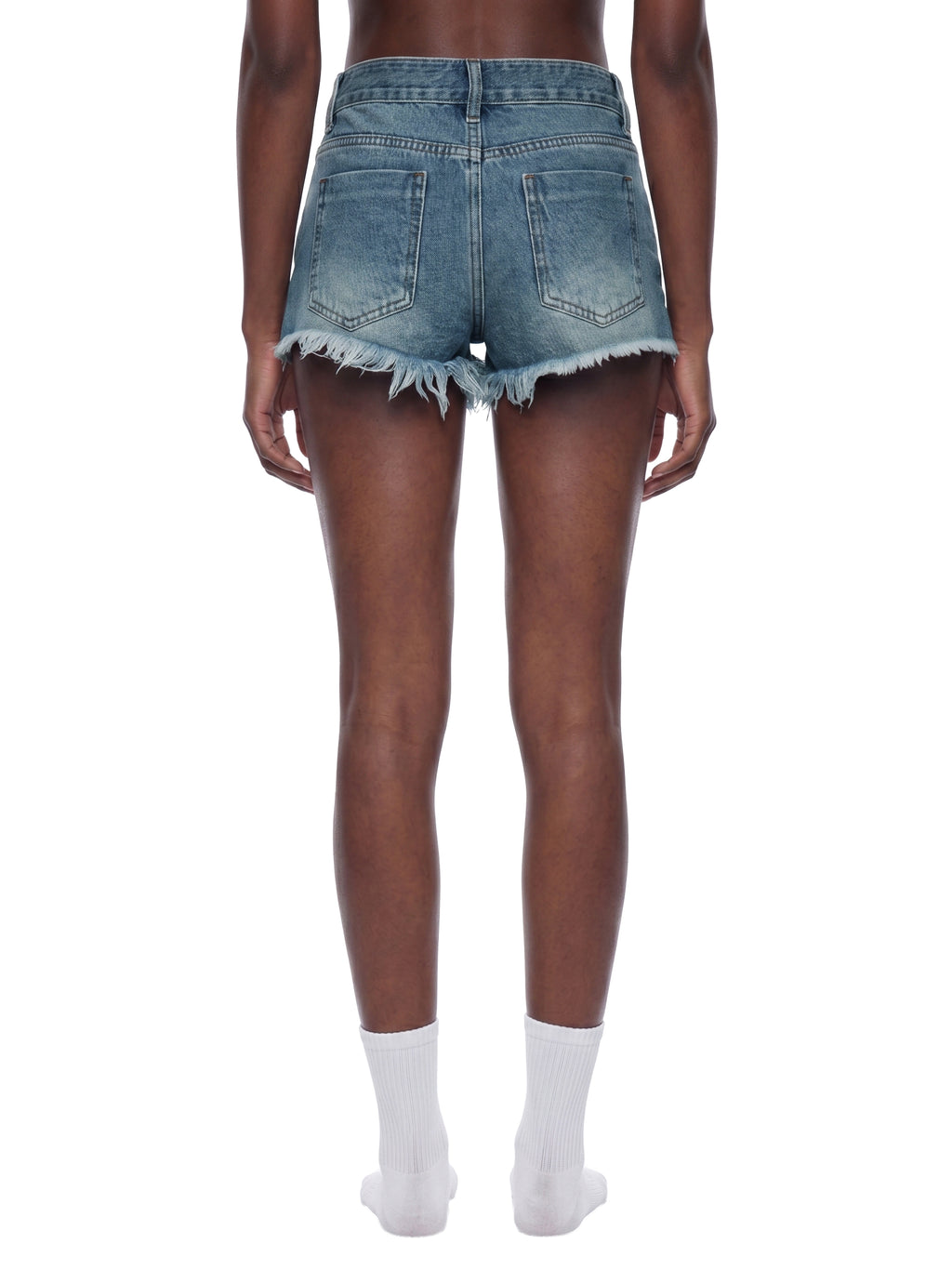 Biba Krown Empire Women's Vintage Wash Raw Hem Denim Shorts