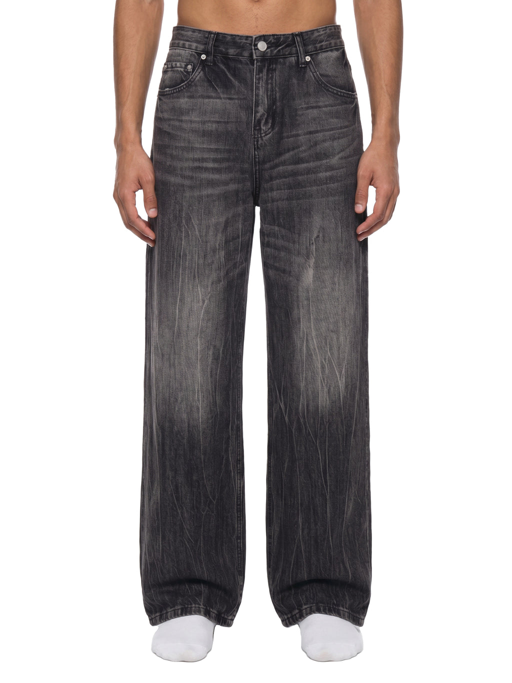 Biba Krown Empire Men’s Vintage Wash Wide Leg Jeans