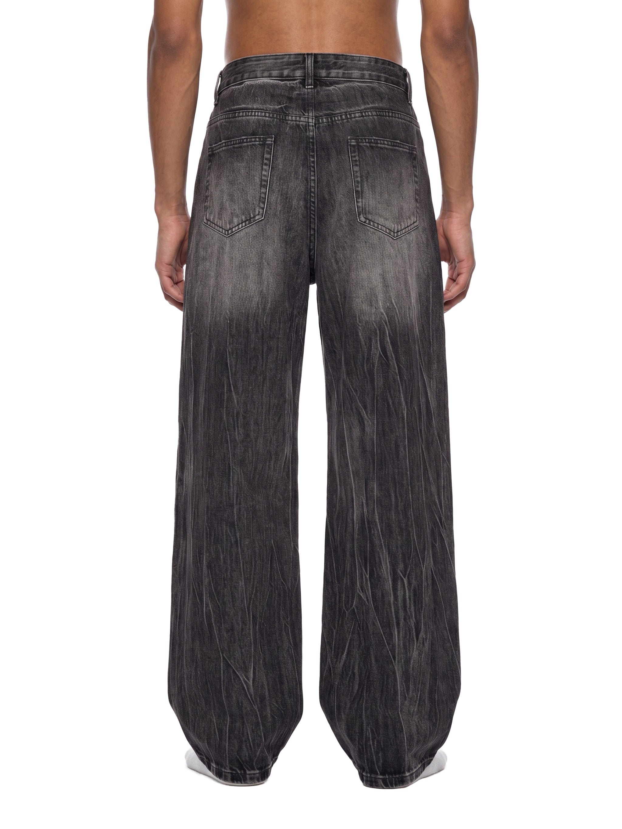 Biba Krown Empire Men’s Vintage Wash Wide Leg Jeans