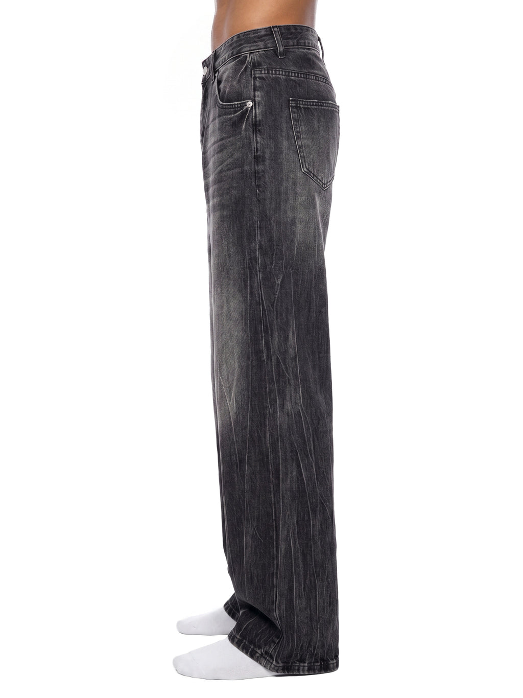 Biba Krown Empire Men’s Vintage Wash Wide Leg Jeans