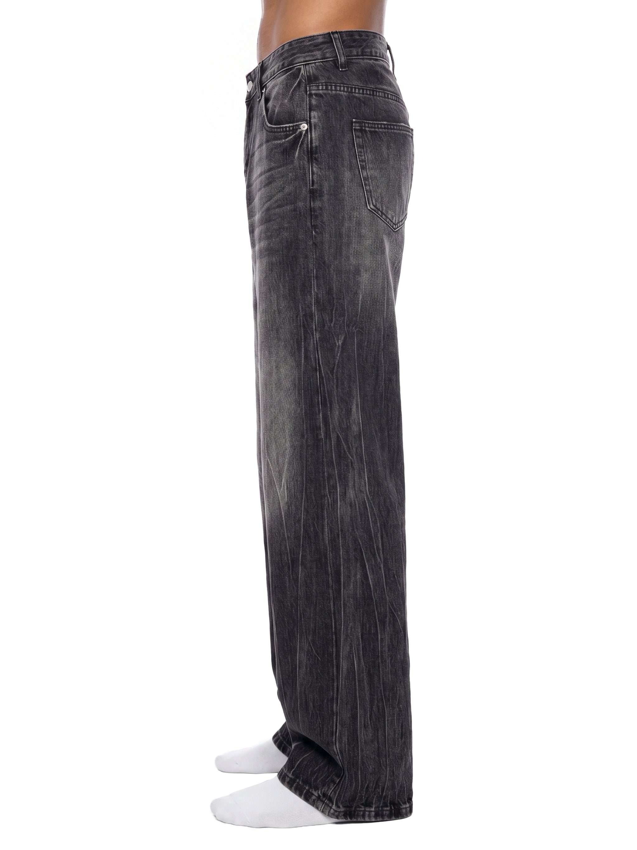 Biba Krown Empire Men’s Vintage Wash Wide Leg Jeans