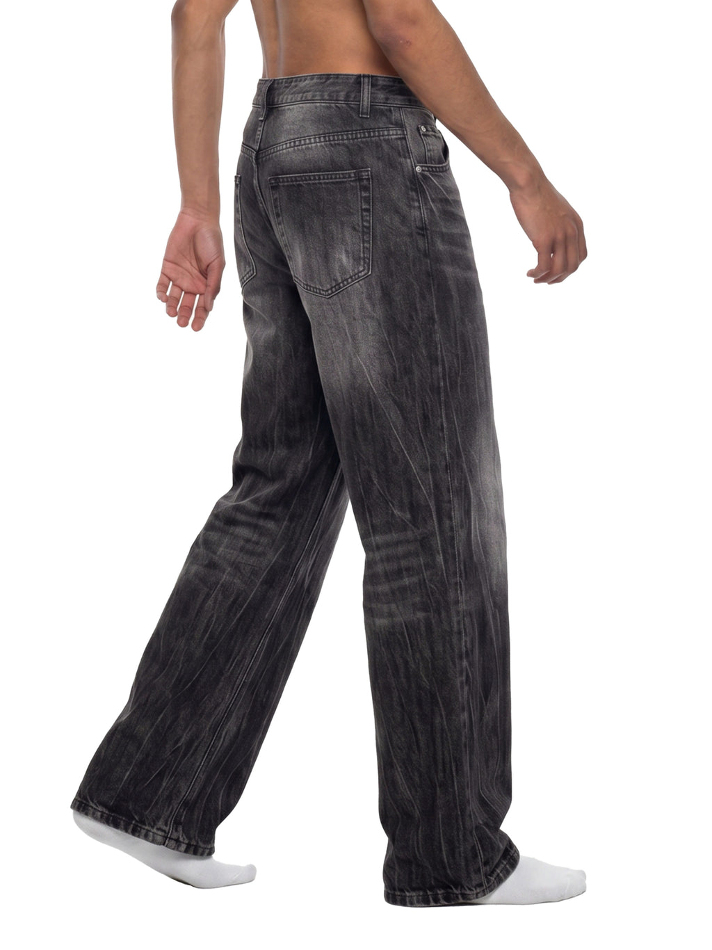 Biba Krown Empire Men’s Vintage Wash Wide Leg Jeans