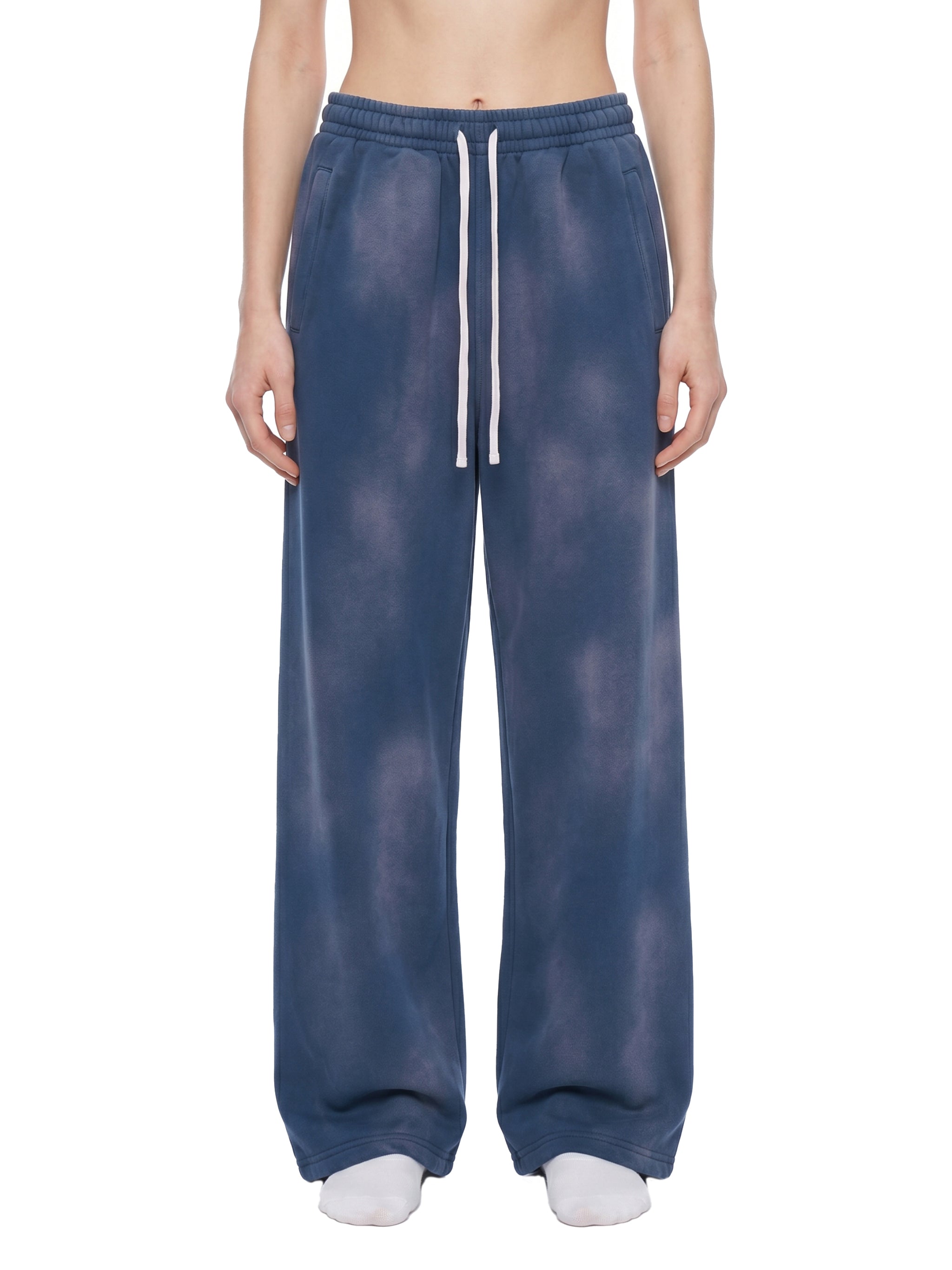 Biba Krown Empire Unisex Sunfade Wide Leg Fleece Sweatpants