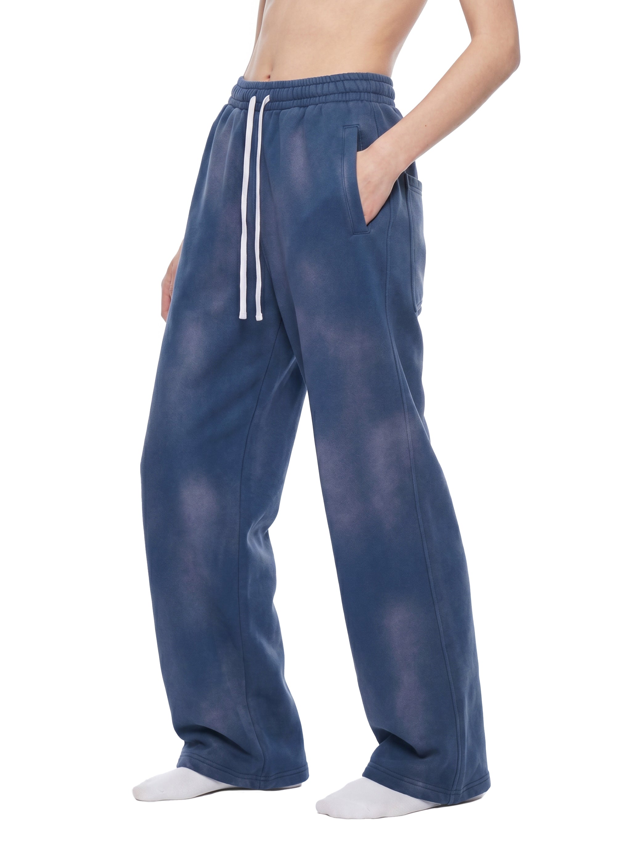 Biba Krown Empire Unisex Sunfade Wide Leg Fleece Sweatpants