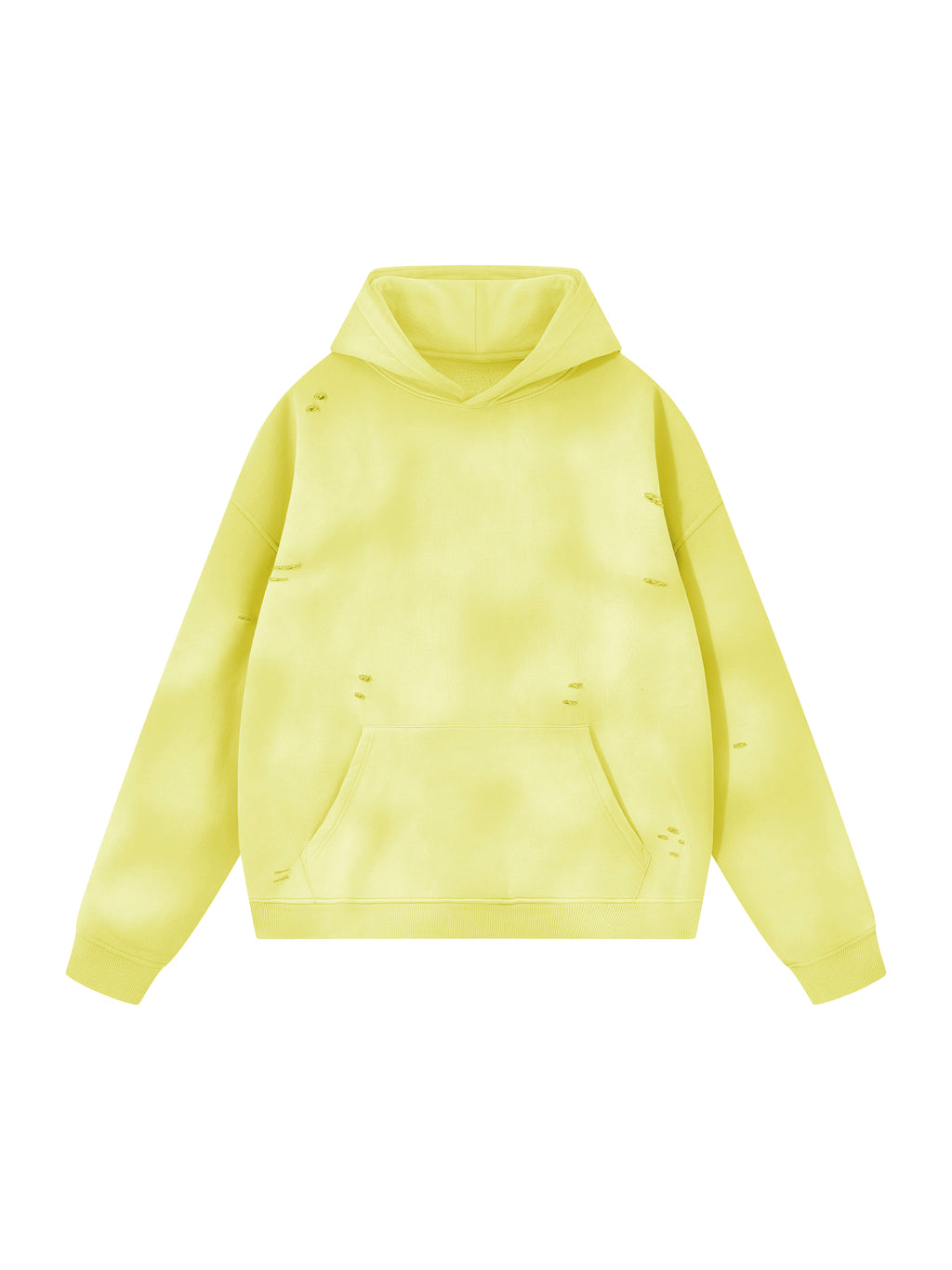 Biba Krown Empire Unisex Sunfade Frayed Fleece Hoodie