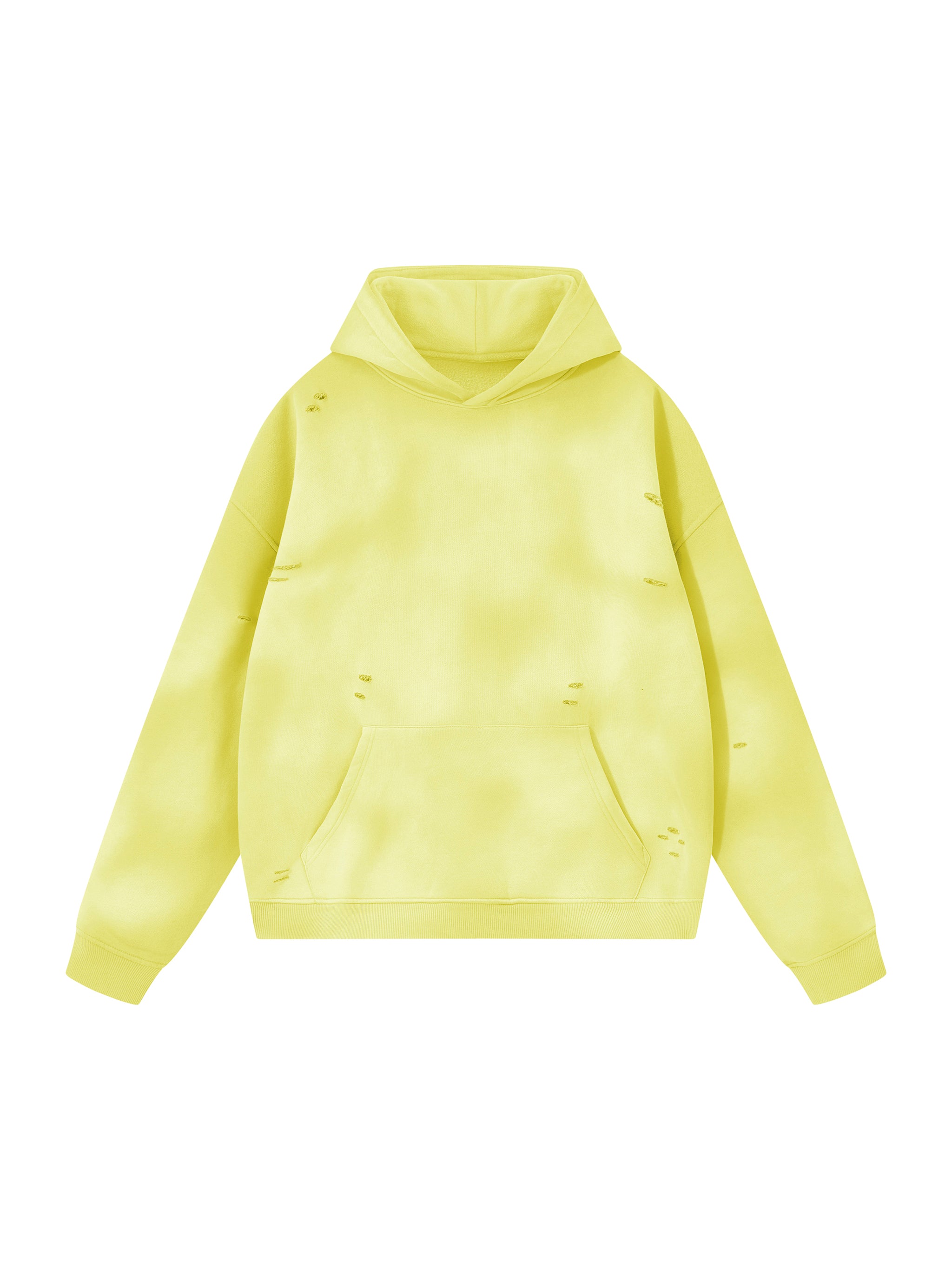 Biba Krown Empire Unisex Sunfade Frayed Fleece Hoodie