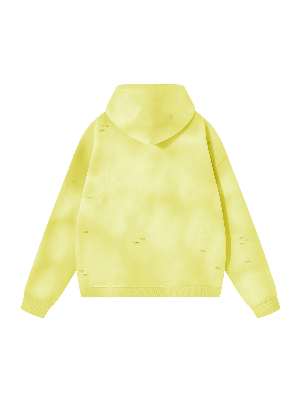 Unisex Sunfade Frayed Fleece Hoodie