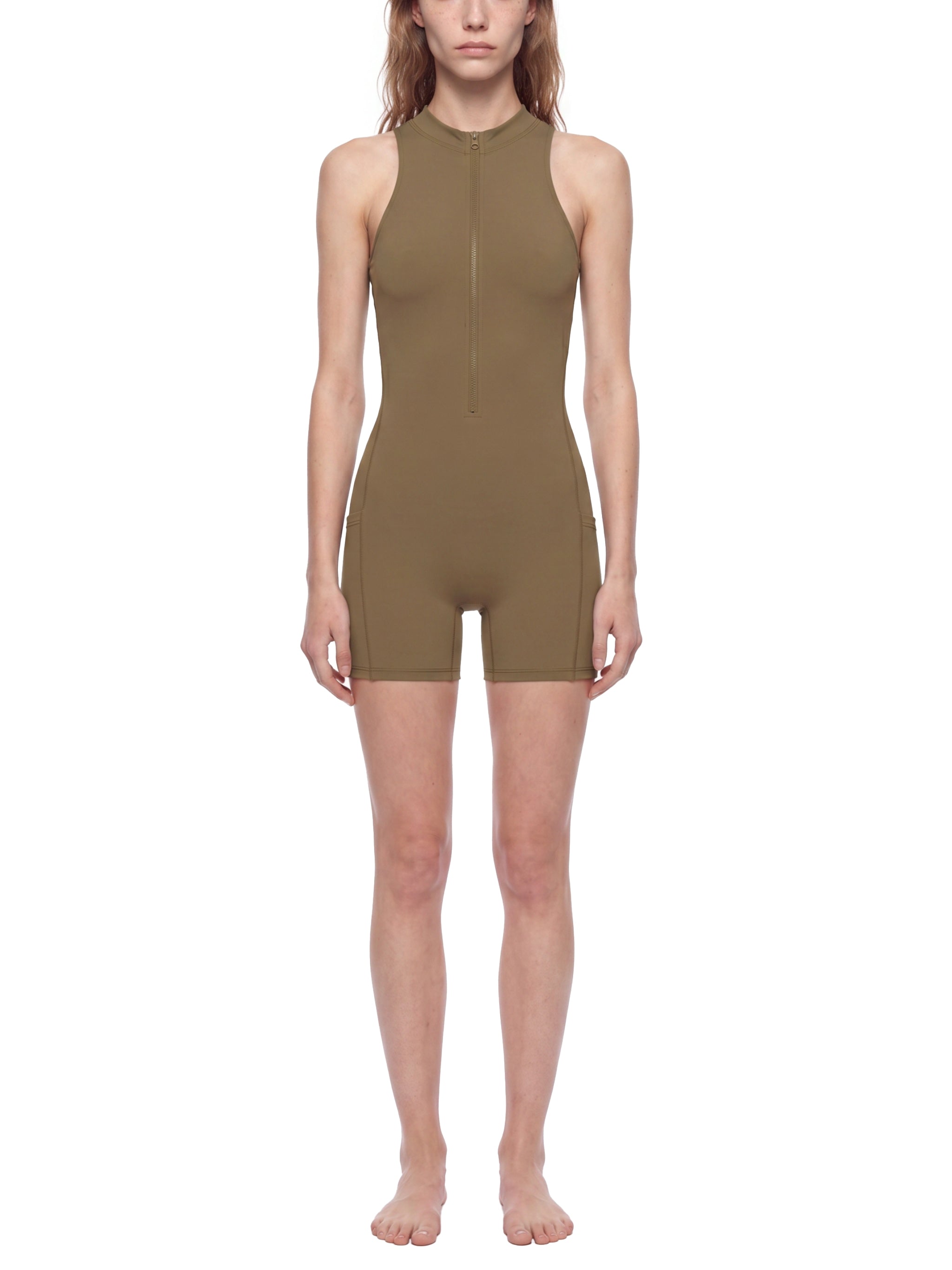 Krown Women’s Quarter-Zip Yoga Romper