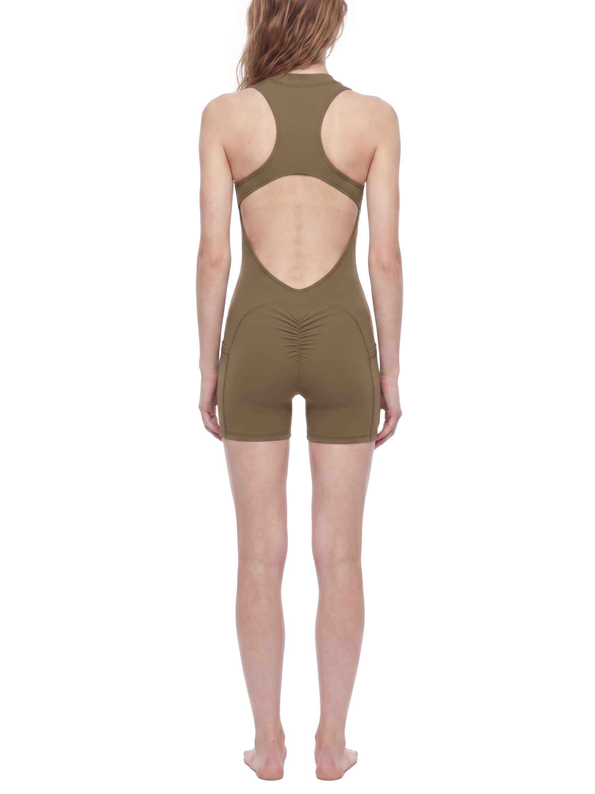 Krown Women’s Quarter-Zip Yoga Romper