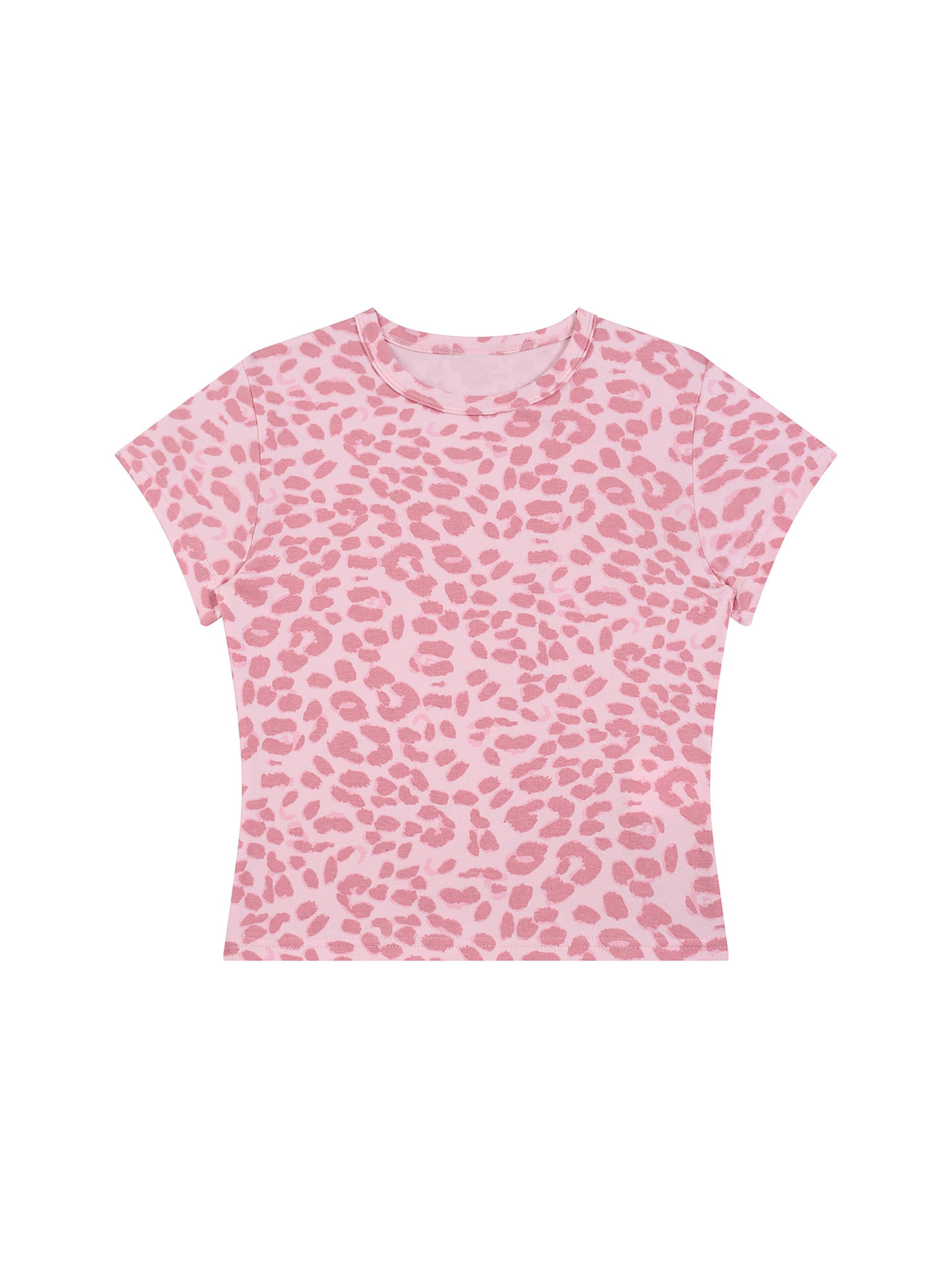 Krown Women’s Leopard Print Crop T-Shirt