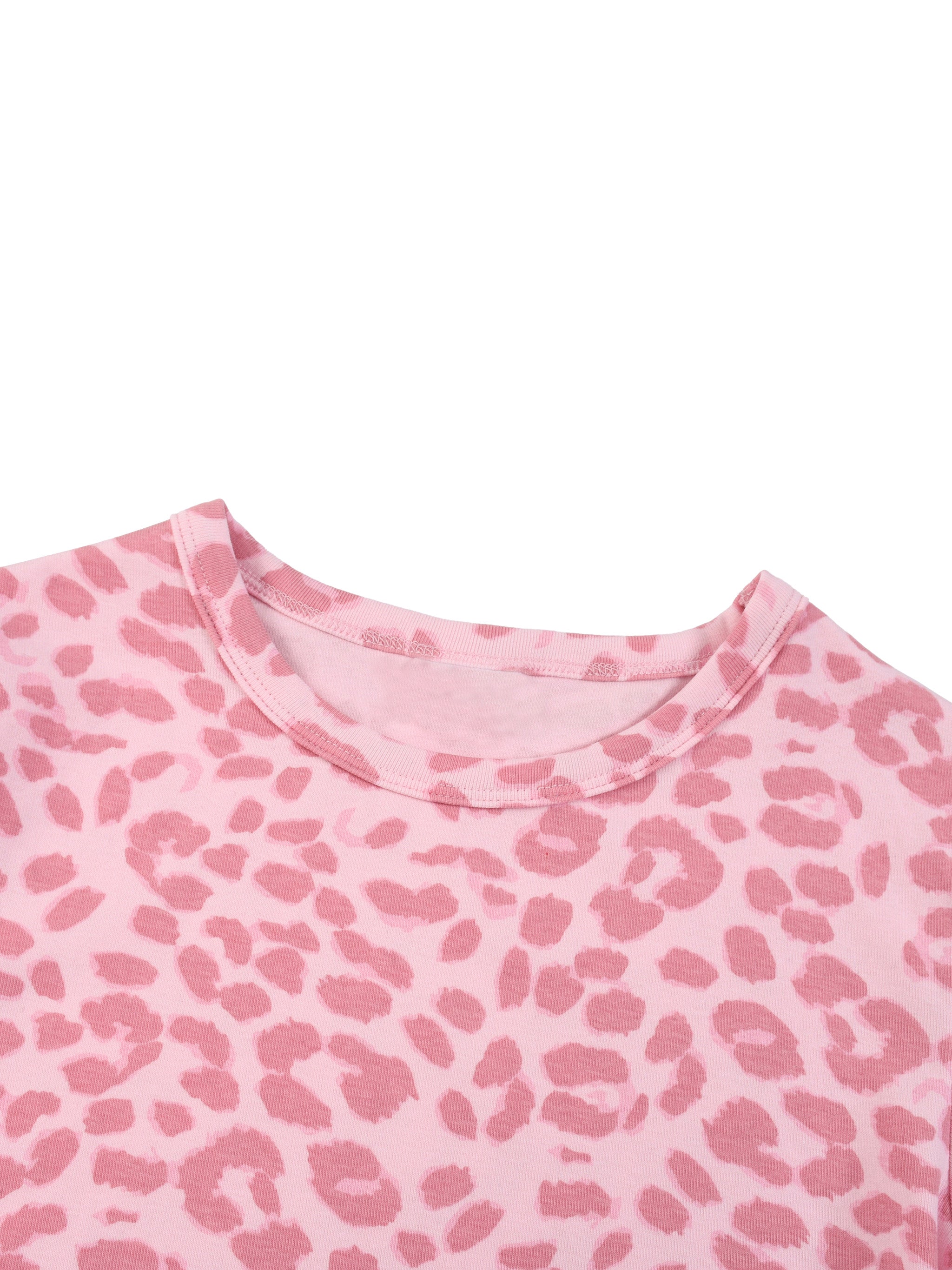 Krown Women’s Leopard Print Crop T-Shirt