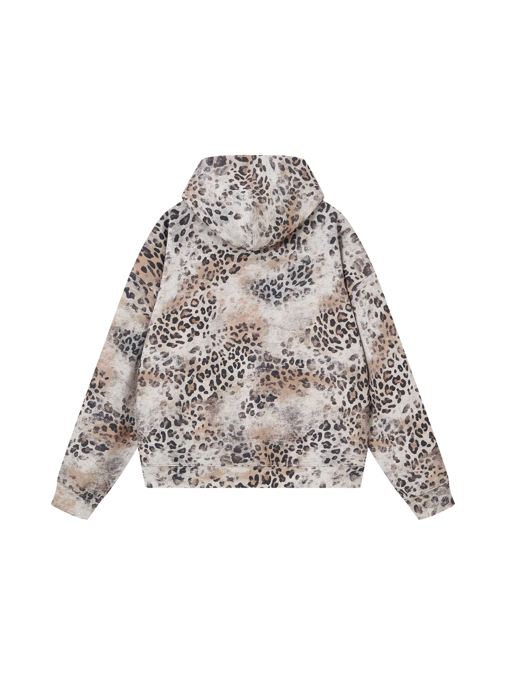 Biba Krown Empire Unisex Vintage Wash Leopard Full Zip Hoodie
