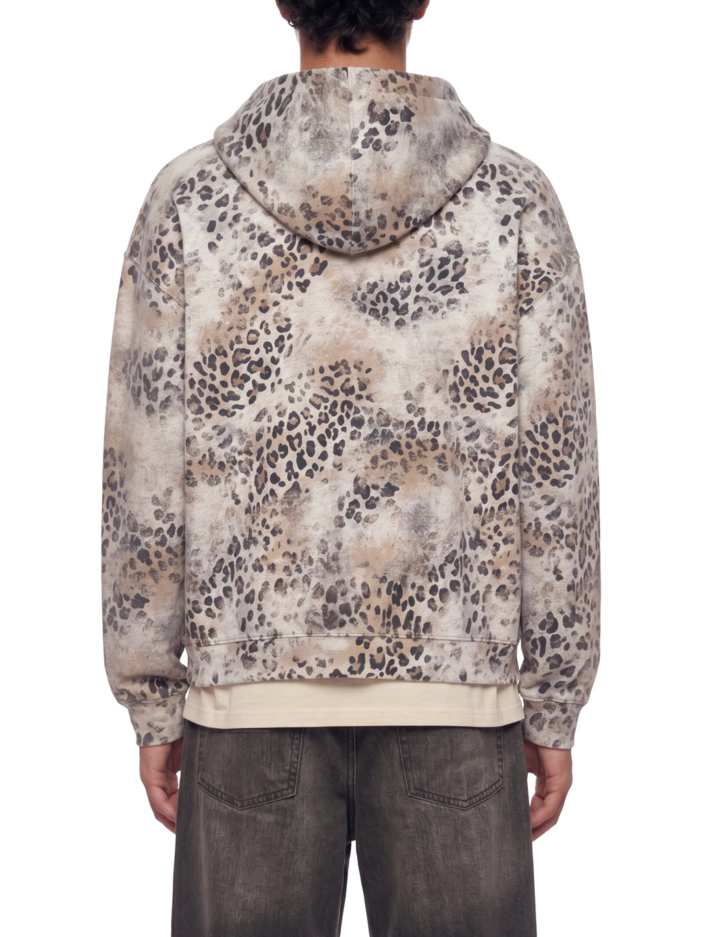 Biba Krown Empire Unisex Vintage Wash Leopard Full Zip Hoodie