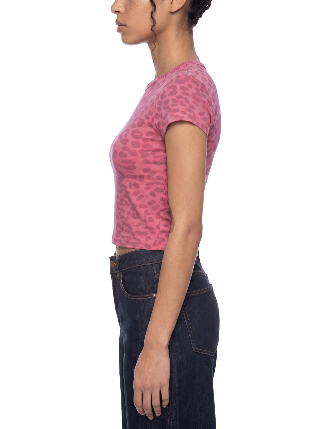 Krown Women’s Leopard Print Crop T-Shirt