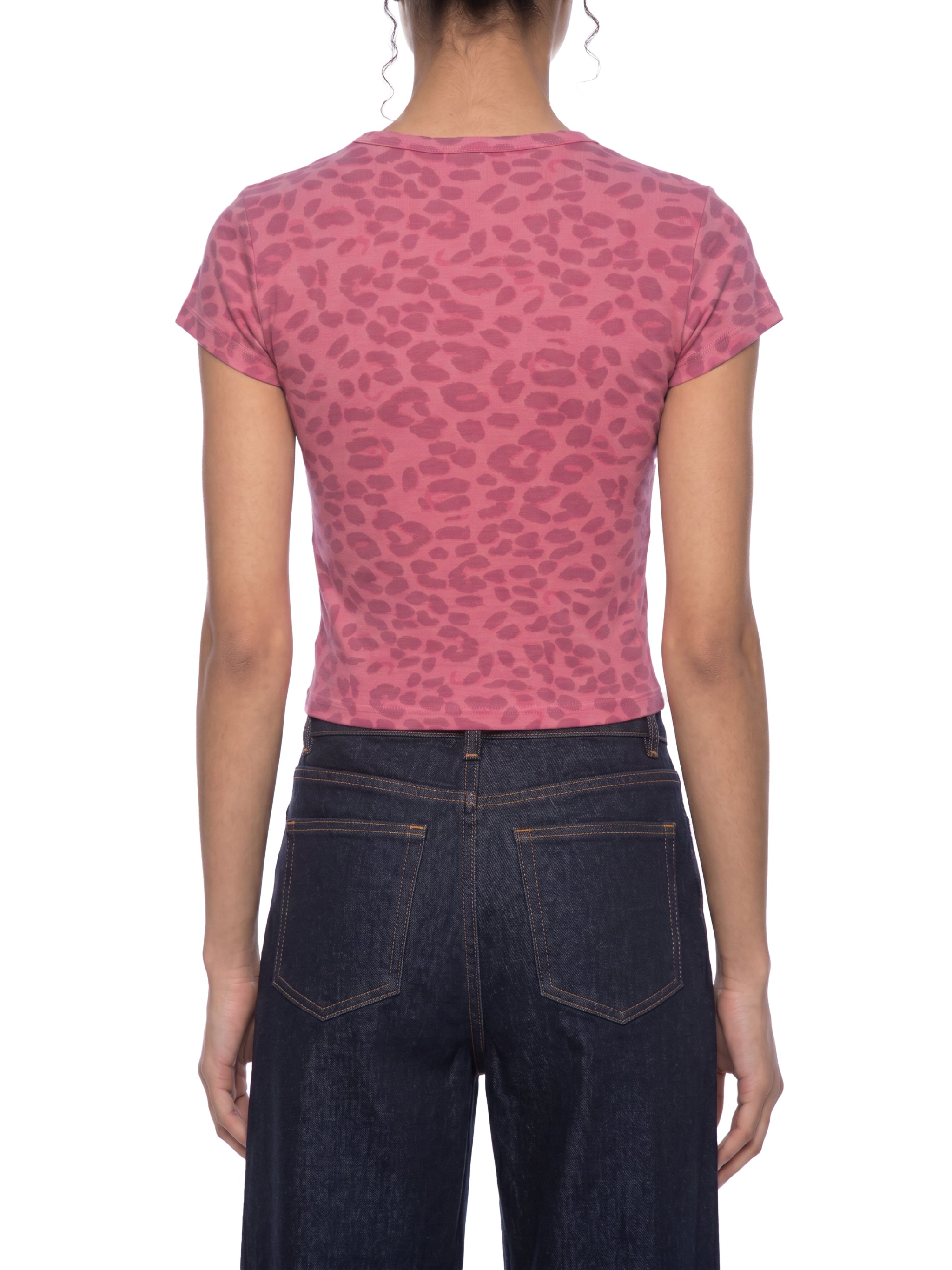 Krown Women’s Leopard Print Crop T-Shirt