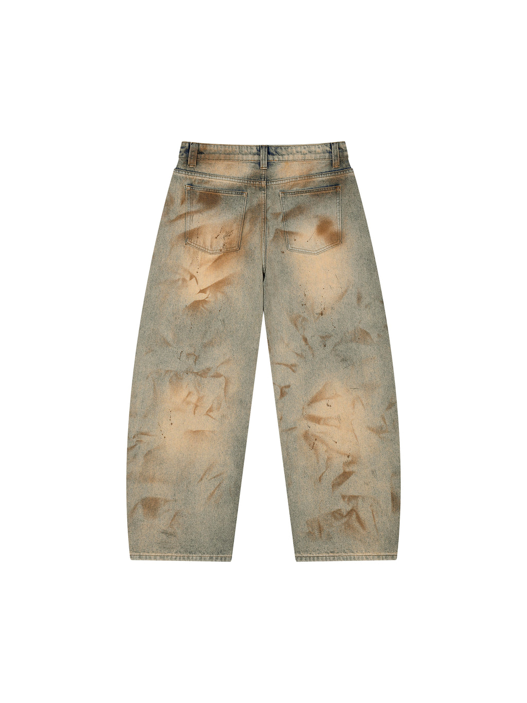 Men’s Vintage Wash Barrel Leg Jeans BIBE KROWN Empire Men's Vintage Wash Jeans