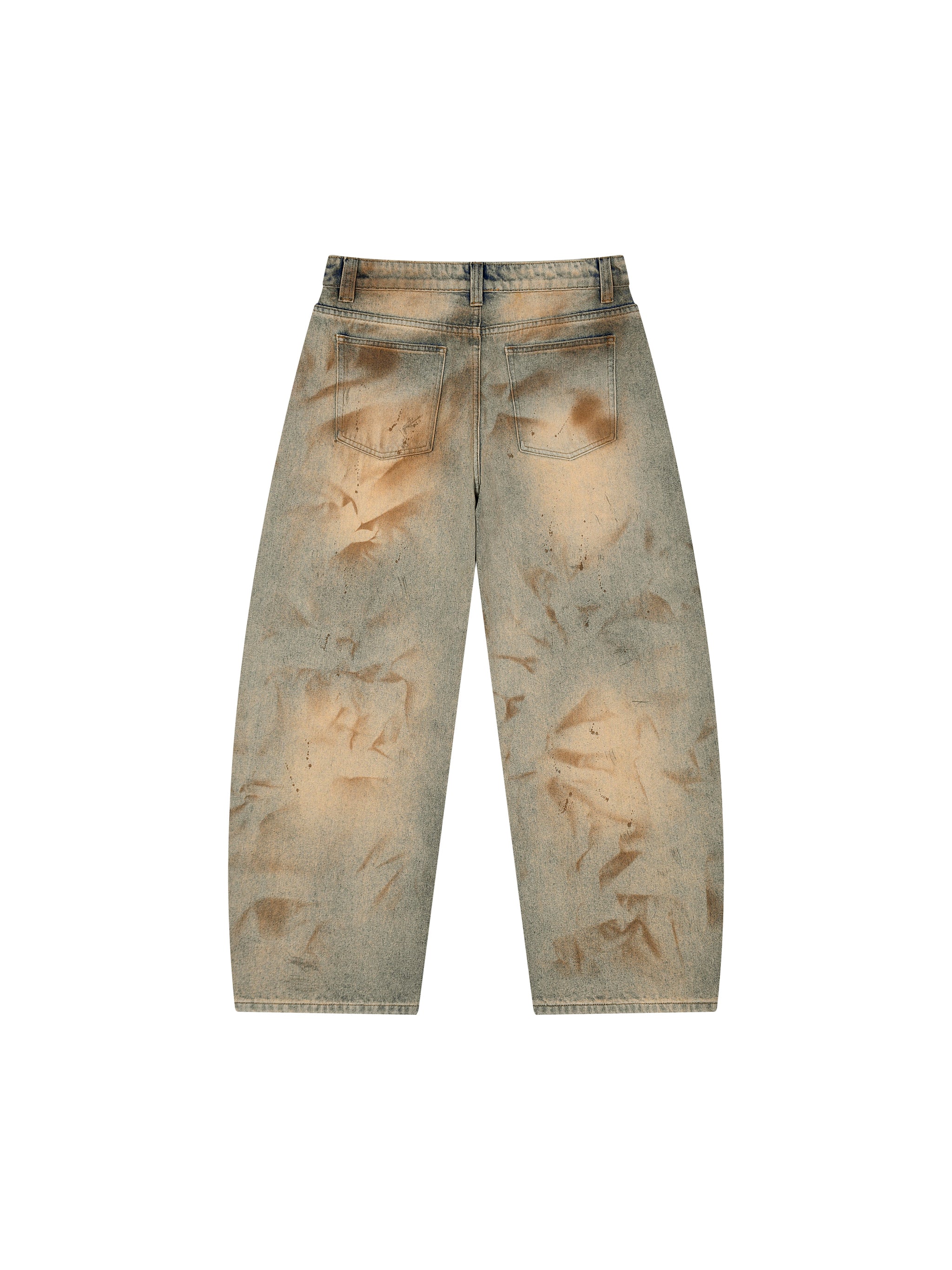 Men’s Vintage Wash Barrel Leg Jeans BIBE KROWN Empire Men's Vintage Wash Jeans