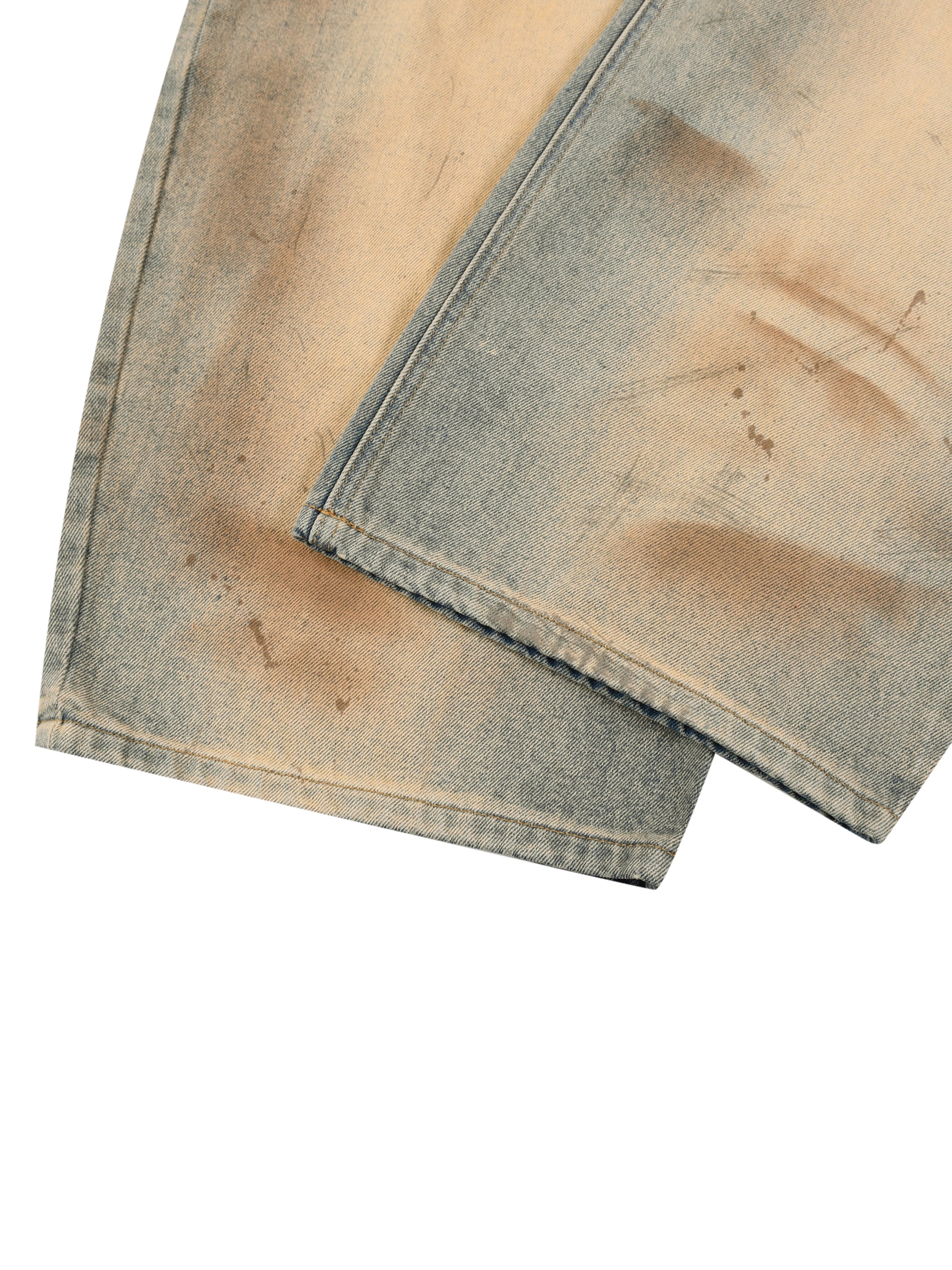 Men’s Vintage Wash Barrel Leg Jeans BIBE KROWN Empire Men's Vintage Wash Jeans
