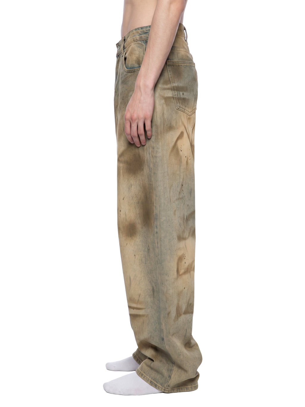 Men’s Vintage Wash Barrel Leg Jeans BIBE KROWN Empire Men's Vintage Wash Jeans