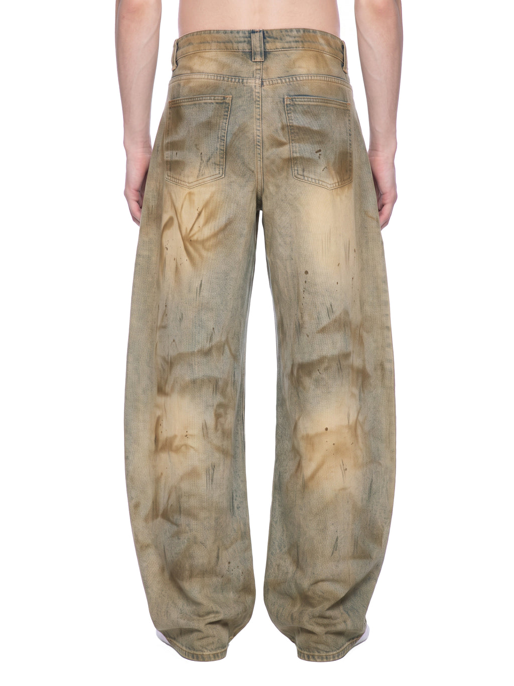 Men’s Vintage Wash Barrel Leg Jeans BIBE KROWN Empire Men's Vintage Wash Jeans