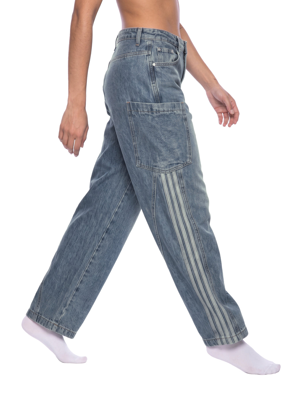 Biba Krown Empire Women's Vintage Wash Barrel Leg Jeans