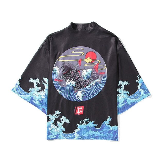 i Japanese Style Anime Tiger Cardigan Kimono Cosplay Harajuku Women Men Yukata Streetwear White Traditional Robe Tops