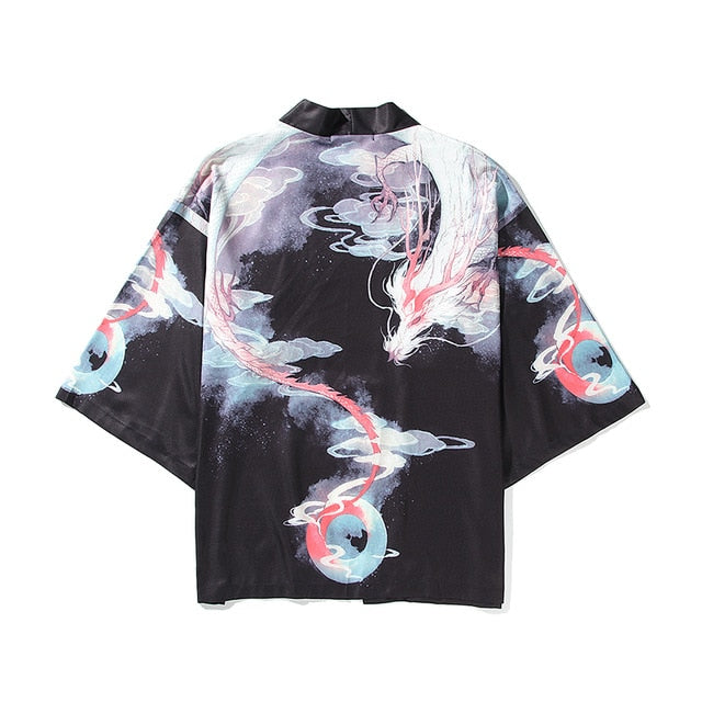 i Japanese Style Anime Tiger Cardigan Kimono Cosplay Harajuku Women Men Yukata Streetwear White Traditional Robe Tops