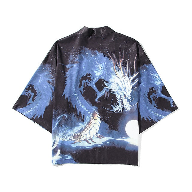 i Japanese Style Anime Tiger Cardigan Kimono Cosplay Harajuku Women Men Yukata Streetwear White Traditional Robe Tops