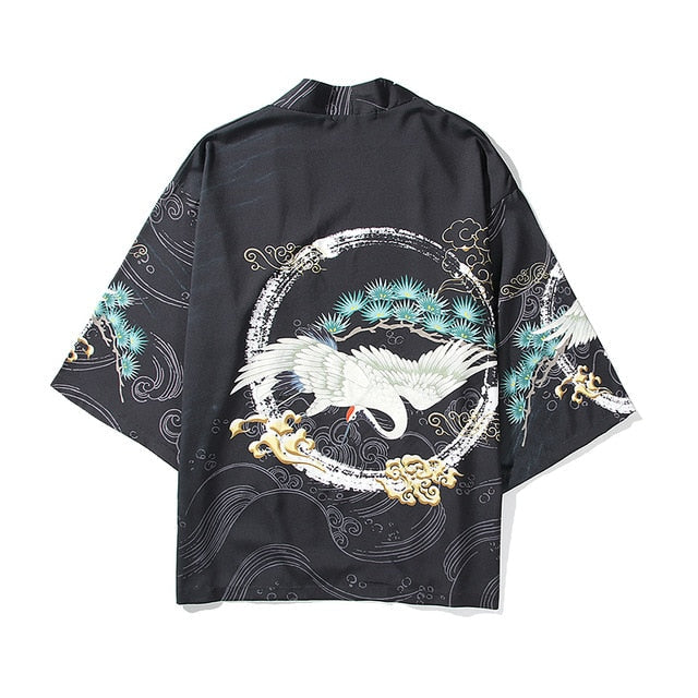 i Japanese Style Anime Tiger Cardigan Kimono Cosplay Harajuku Women Men Yukata Streetwear White Traditional Robe Tops